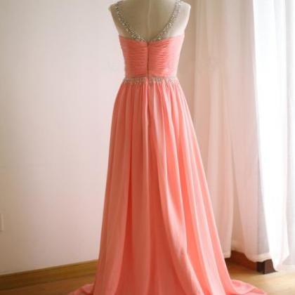 Long Chiffon Prom Dress, Party Dress