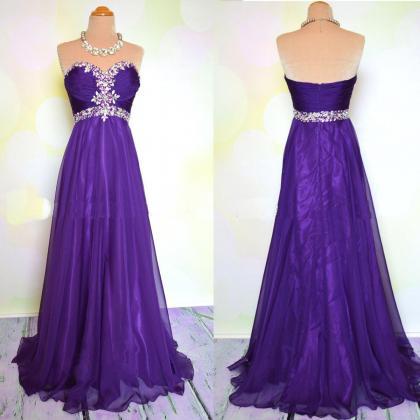 Purple Prom Dress, Evening Dress, Party Dress
