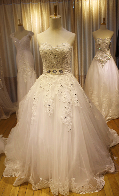 Romantic Crystals Wedding Dress, Bridal Gown, Wedding Gowns